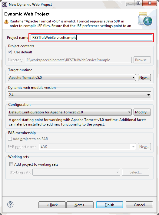 spring restful web services example step by step eclipse