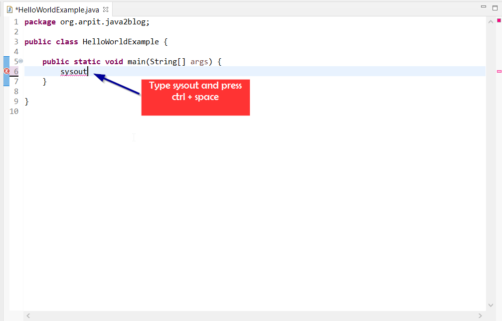 System.out.println in eclipse