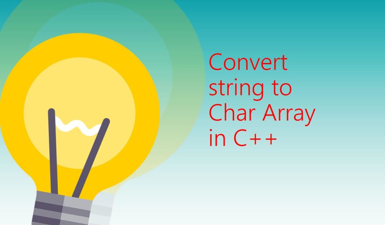 String to char array C++