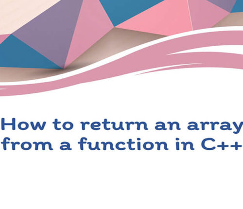 How to return array from function in C++