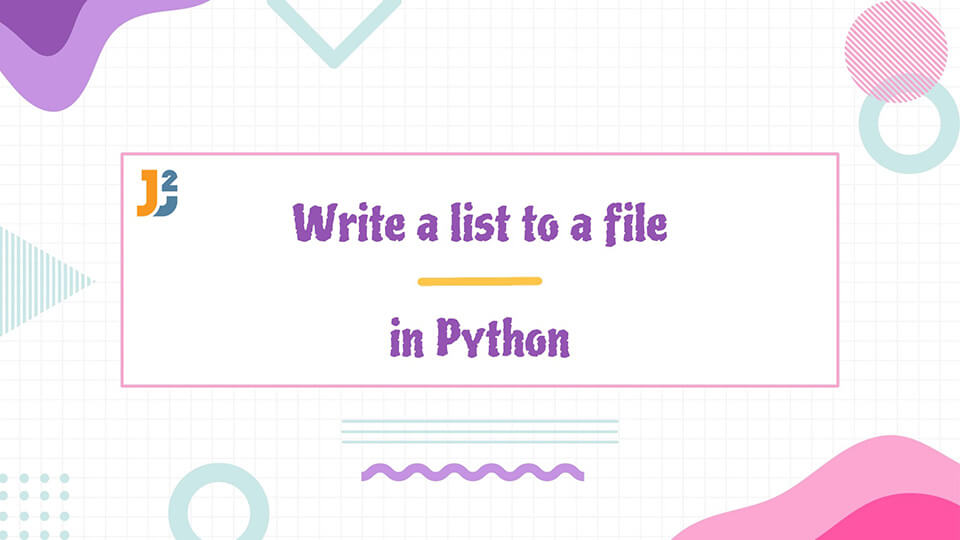 Write a list to a file in Python