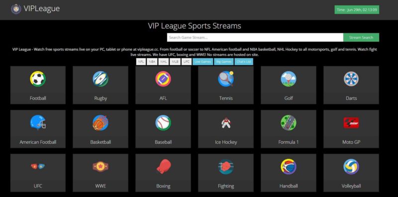 VIP League - Stream2watch alternatives