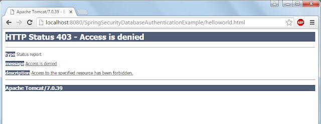 Spring security 403 access denied