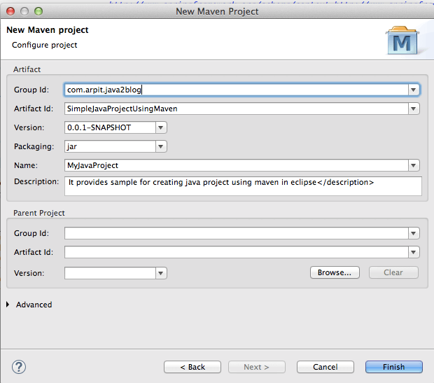 New Maven Java Project
