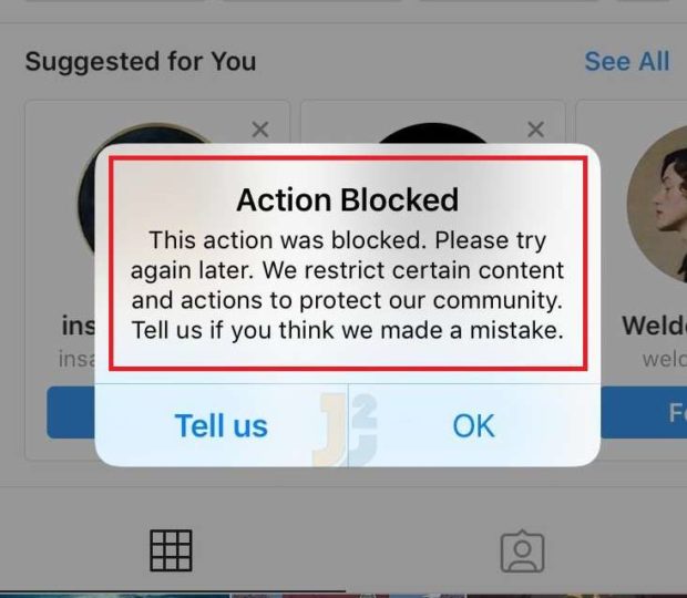 Instagram won't let me post