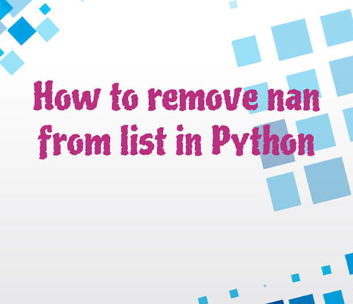 Remove nan from list in Python