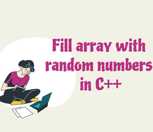 Fill array with random numbers c++