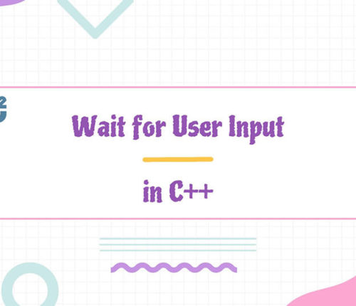 Wait for User Input in C++