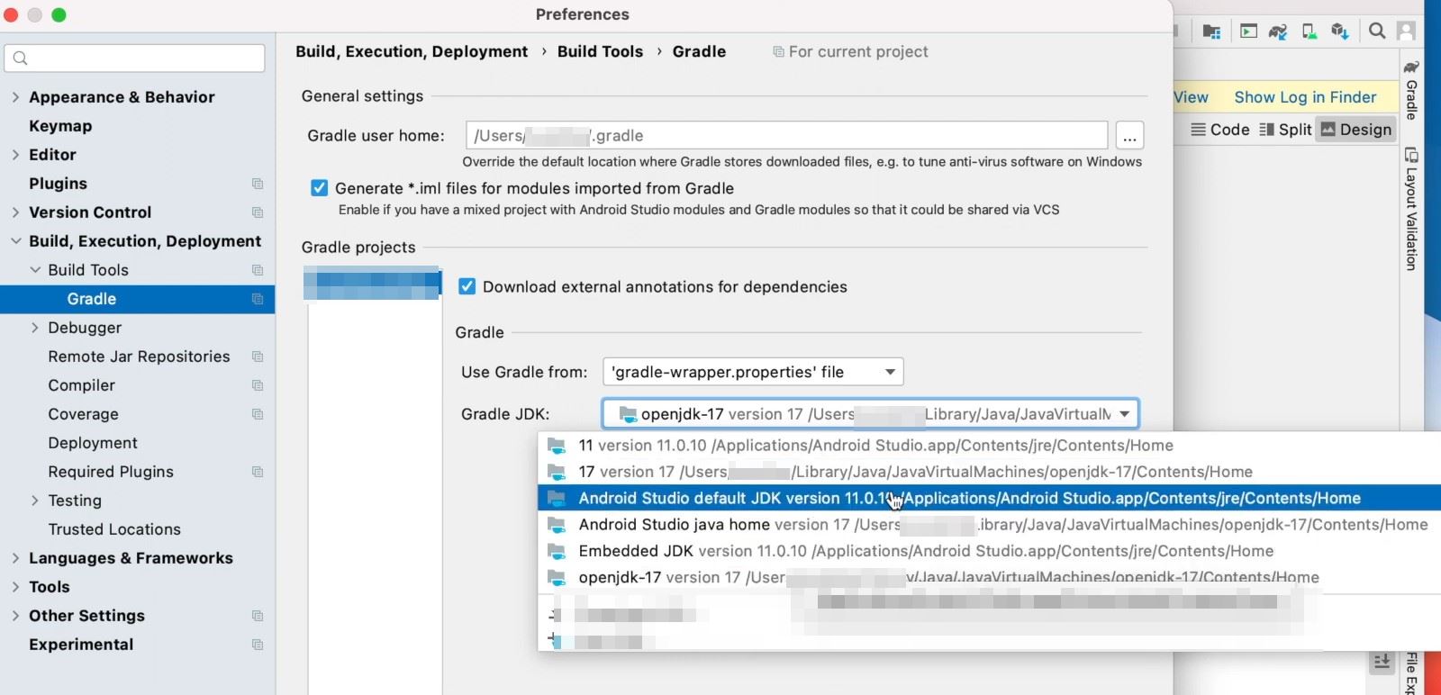 Unsupported class file major version 61