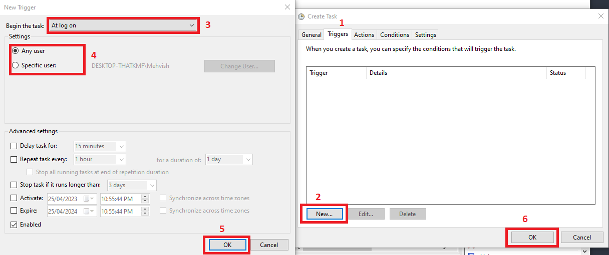 run powershell script at startup - create trigger run powershell script at startup - create trigger
