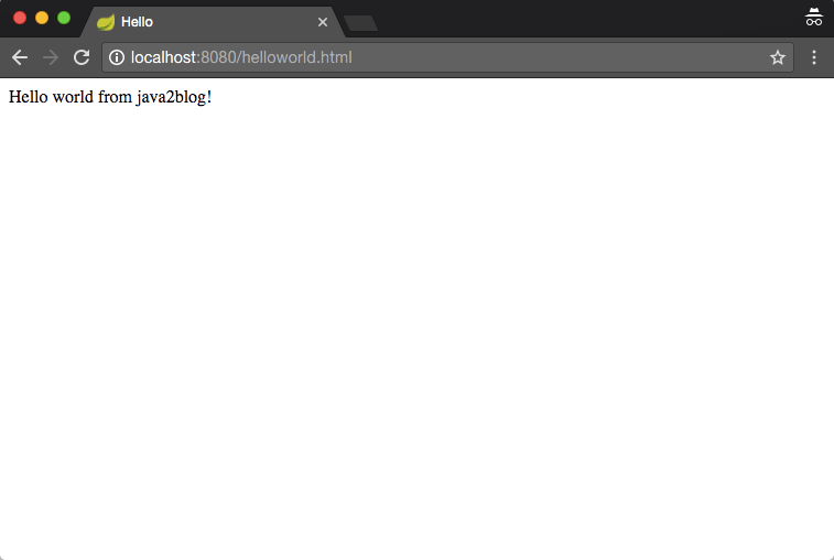 Spring Boot Thymeleaf Hello World