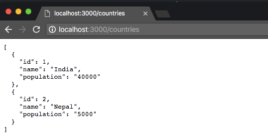 JSON server get request
