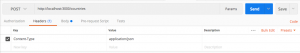 JSON server content type