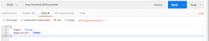 JSON server post request