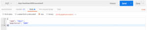 JSON server put request
