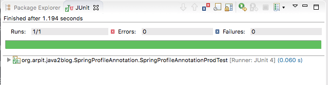 Spring profile prod result