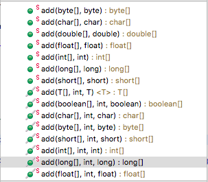 ArrayUtils's add methods