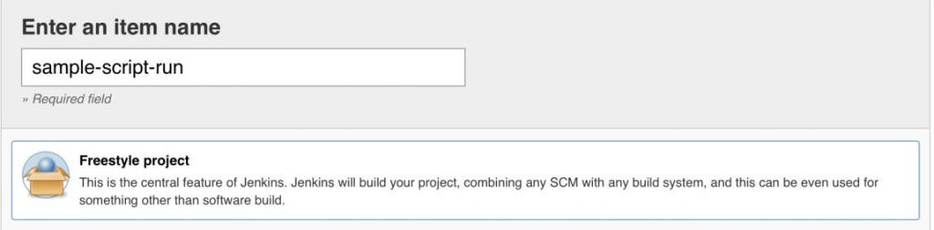 Jenkins Sample Script Run