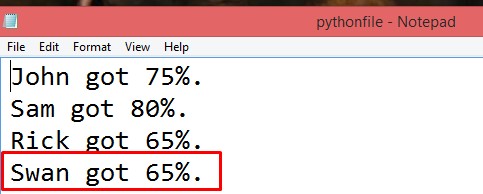 Append text to file in Python