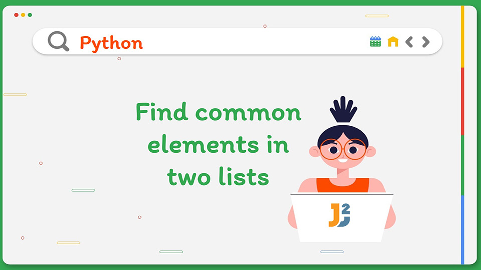 Find common elements in two lists in python java2blog