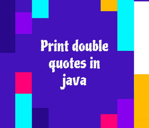Print double quotes in java