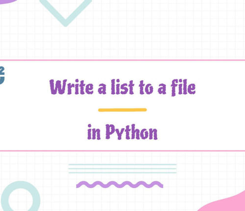 Write a list to a file in Python