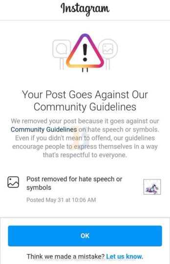 Instagram won't let me post
