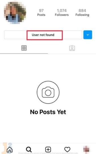 user not found Instagram