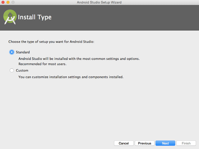 Choose Standard Install type