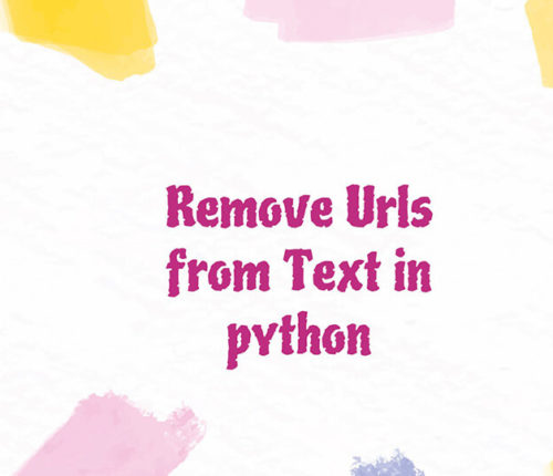 Remove Urls from String in Python