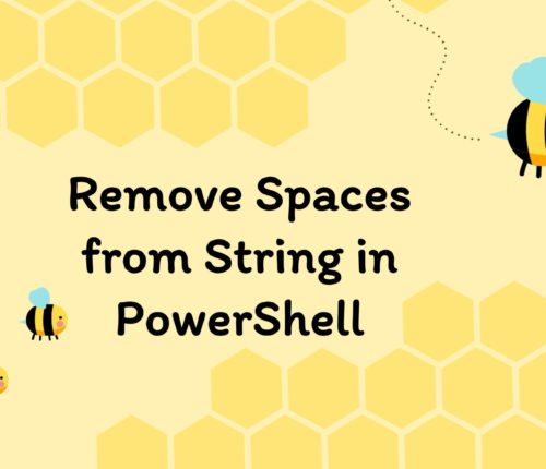 Remove spaces from String in PowerShell