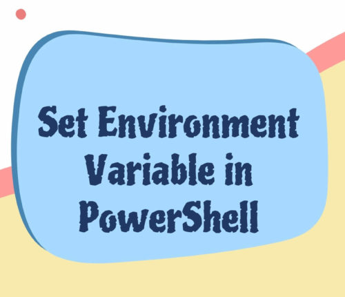 Set environment variable in PowerShell