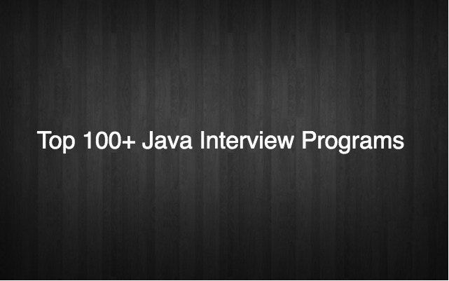 JavaInterviewPrograms
