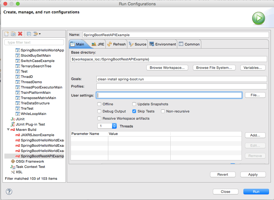 Spring Boot Rest Maven build