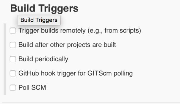 Jenkins Build triggers