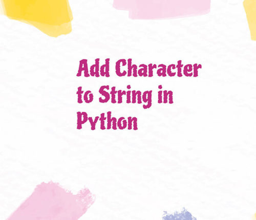 Add character to String in Python