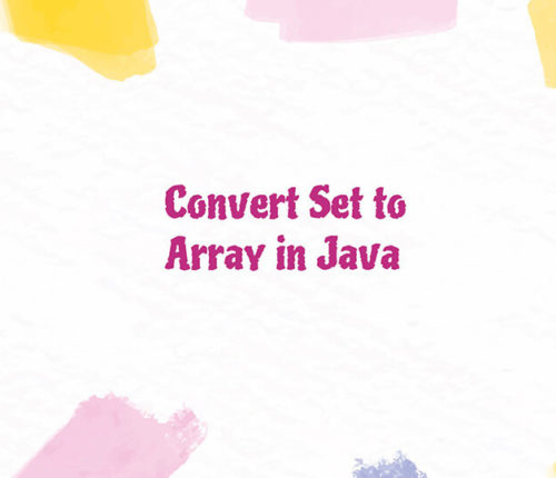 Java Set to Array