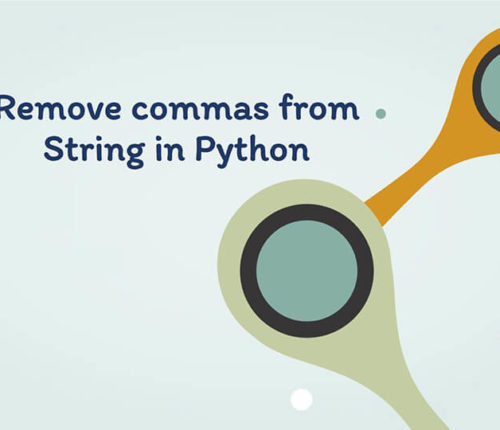 Remove commas from String in Python