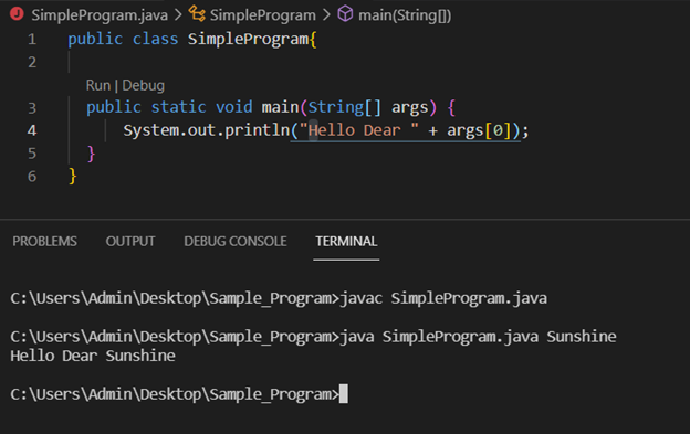 Java main method output 2