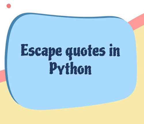 Escape quotes in Python