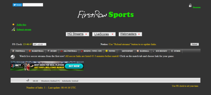 Firstrowsports - Stream2watch alternatives