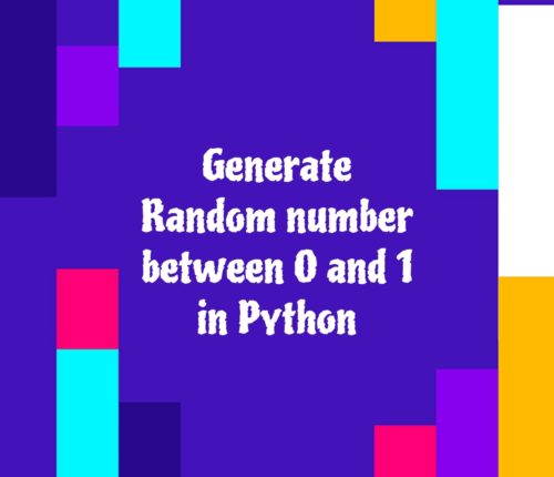 Generate random number between 0 and 1 in Python