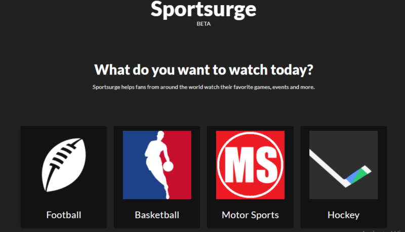 SportsSurge watch college football online free