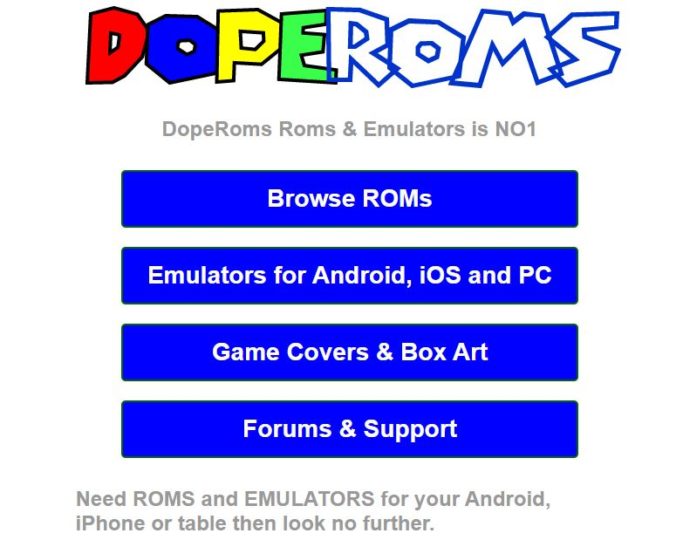 dope roms safe rom sites