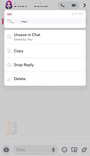 how to unsave messages on Snapchat