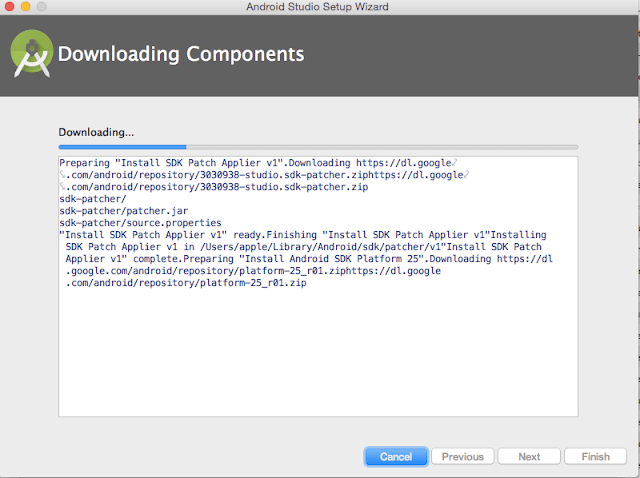 Download Android Studio Components