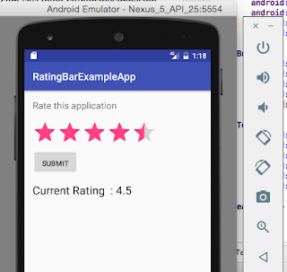 Android RatingBar Example tutorial