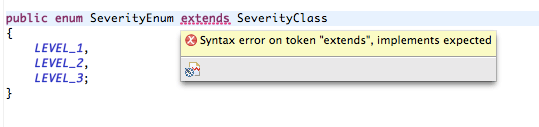 You can not extends any other class in enum