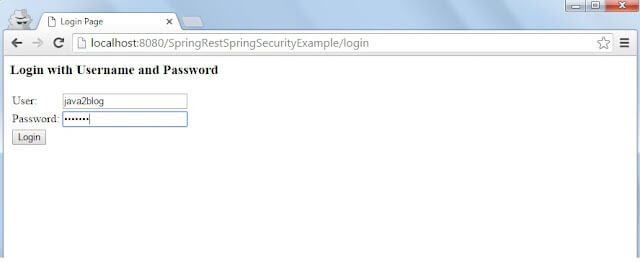 Spring Rest security login