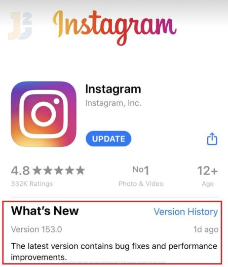 fix instagram won't let me post by updating